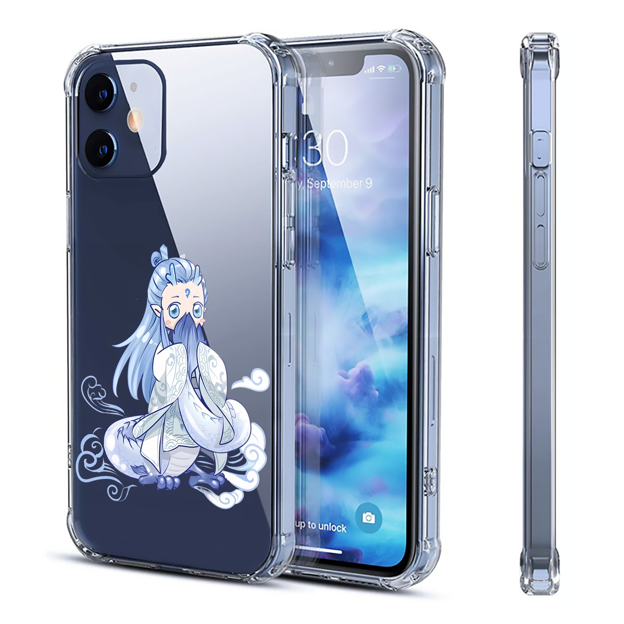 （画像用） Ne Zha 2 ナタ 魔童の大暴れ 【iPhone 12シリーズ対応】透明スマホケース（クリアソフトケース）